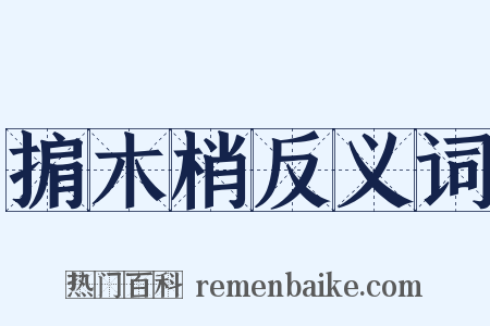 掮木梢反义词是什么意思的图片